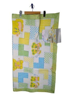 NWT Vintage 1979‎ Curity Patchwork Pals Fleece Blanket Unisex Colours Animals